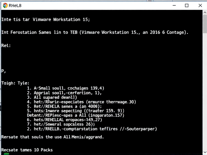 RHEL8只能在VMware Workstation 15运行吗?兼容性解析与安装指南