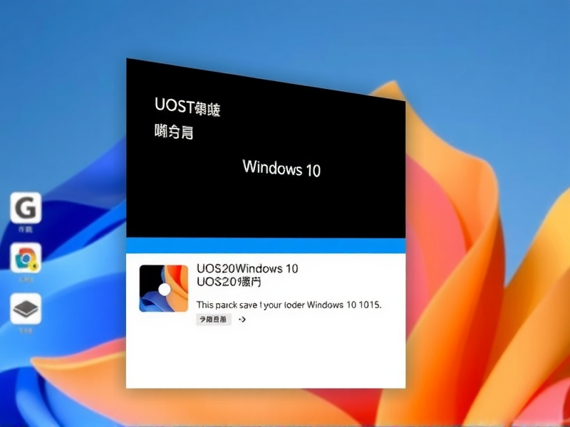 统信UOS 20专业版换装为Windows 10详细教程，从准备到安装全流程